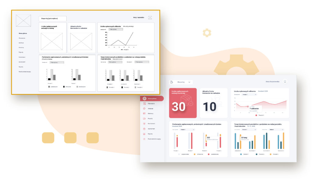 Projekt graficzny na podstawie prototypu